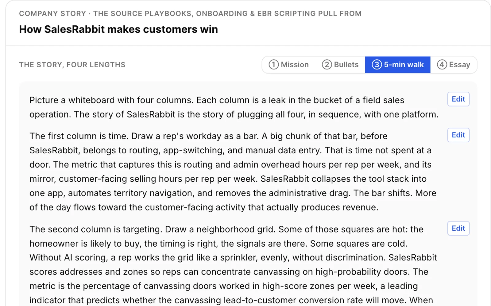 The narrative: how your customers win, in your words
